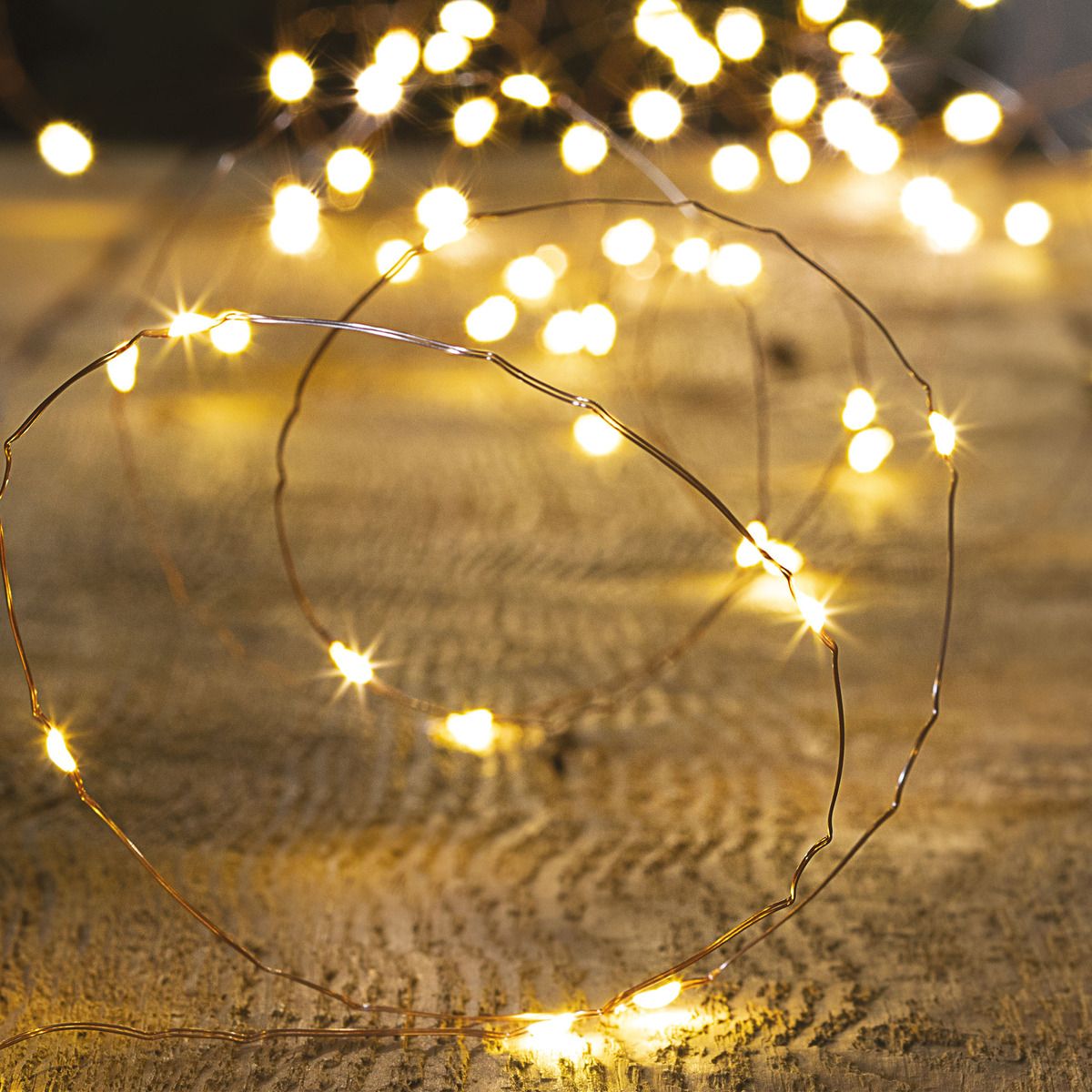 Guirlande Lumineuse Étoile à Piles avec 40 Micro LED Blanc Chaud