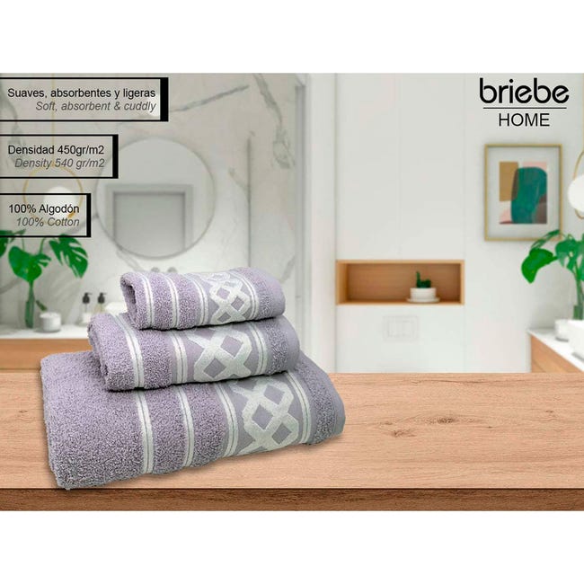 Asciugamani bagno set 6 pezzi 3 grandi 3 piccoli Vari Colori 100
