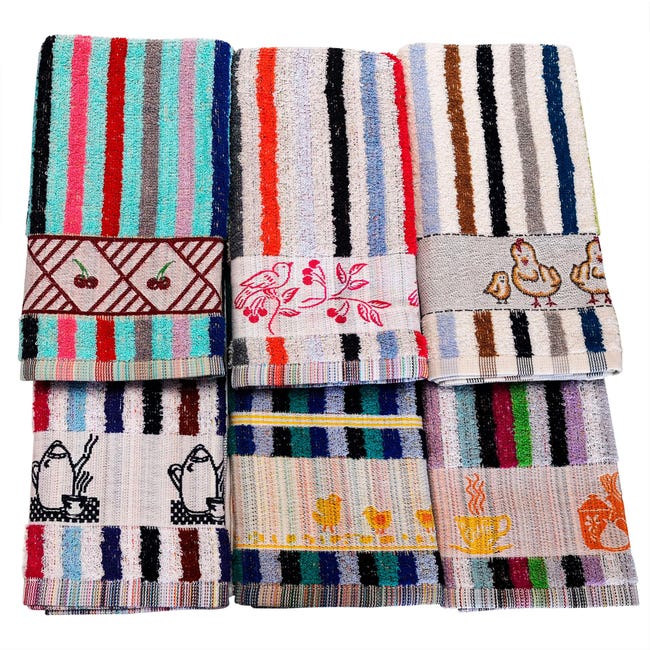 Canovacci Cucina Ottima Qualità Italiana In Puro Cotone Con Balza - Foto 7