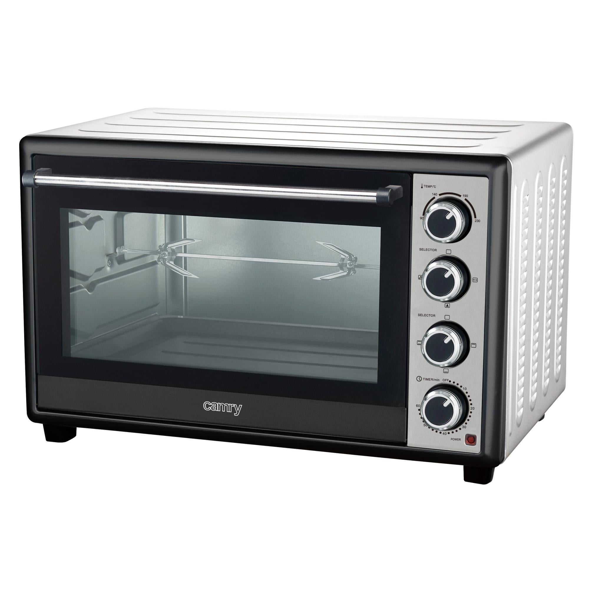 Forno Elettrico Ventilato 45L, Kit Girarrosto,Calore Superiore e  Inferiore,Timer Camry Argento 2000W CR 111 | Leroy Merlin