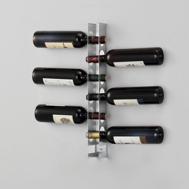 Happysnow Confezione da 6 scaffali per vino montati a parete – rosso bottiglie di vino porta display con, in metallo scaffale per vino Happysnow Confezione da 6 scaffali per vino montati a parete – rosso bottiglie di vino porta display con, in metallo scaffale per vino