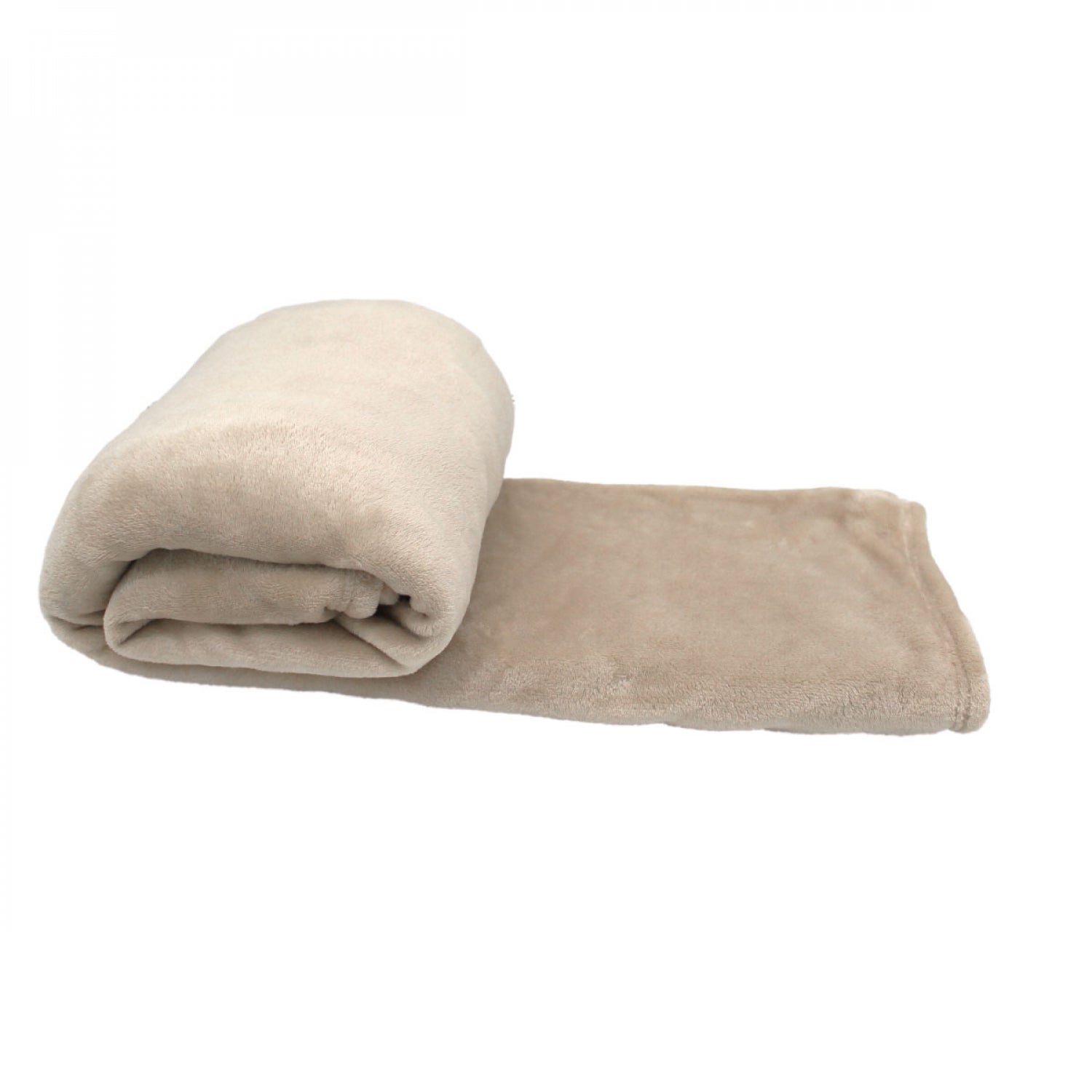 Couverture Plaid Polaire X Cm En Flanelle Ultra Doux Beige