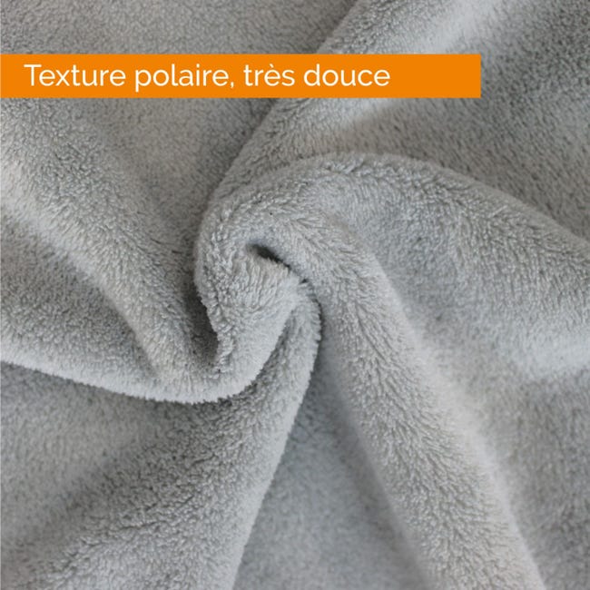 Couverture Polaire Luxe 220x240 Cm 100% Polyester 430g/m2 Narvik Gris Acier  à Prix Carrefour