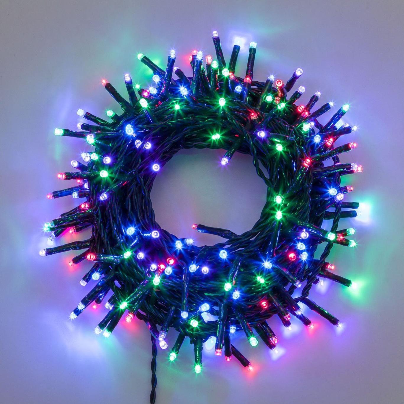 Guirlande lumineuse de Noël 'TLE' avec LED Ø 5 mm pour l'extérieur avec