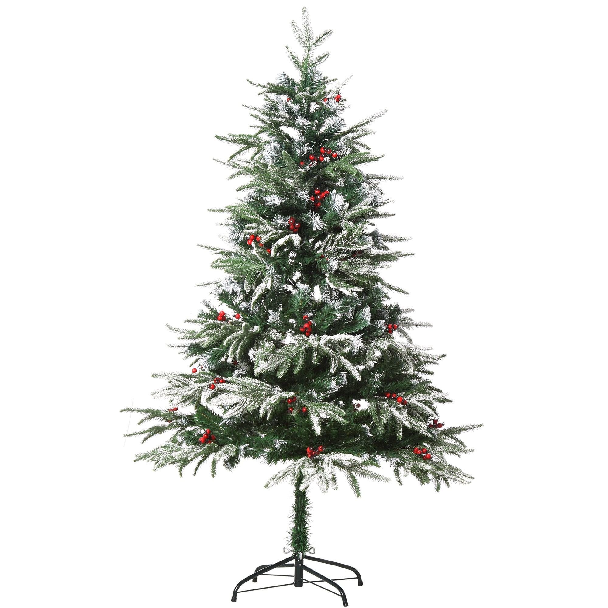 Sapin de Noël artificiel enneigé Ø 75 x 150H cm 451 branches houx