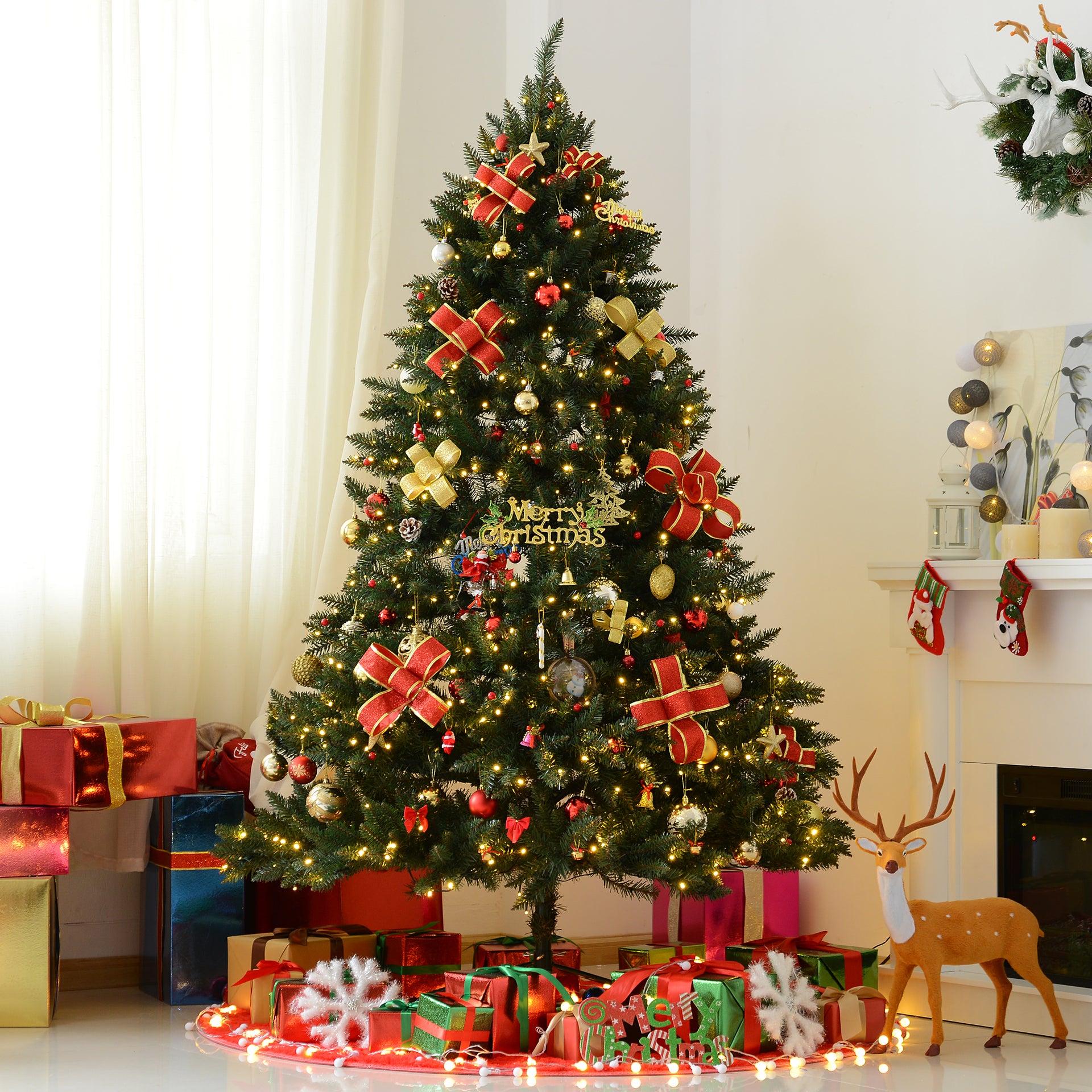 Sapin De Noël Artificiel Lumineux Led Ø 127 X 200h Cm 1880 Branches Sapin De Noël Artificiel Lumineux Led Ø 127 X 200h Cm 1880 Branches