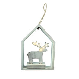 Décoration de Noël en bois - Renne - Beige - Kiabi - 1.90€