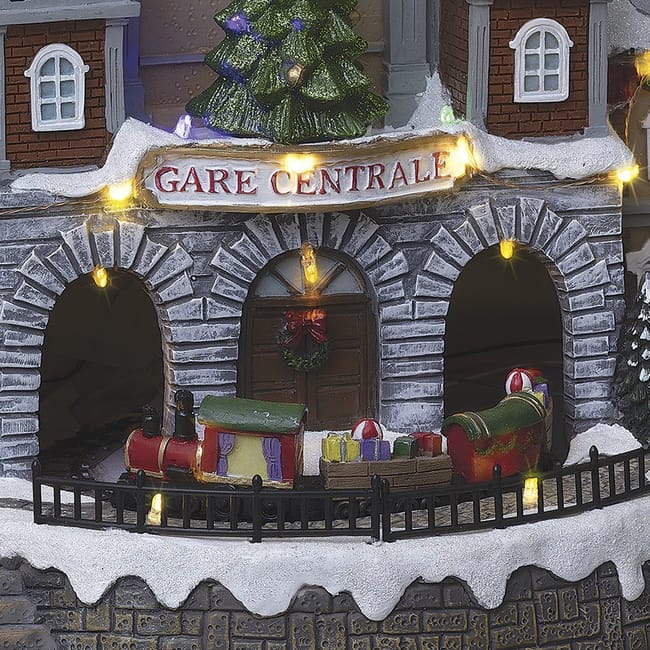 Village de No l Gare du centre F ric Christmas Leroy Merlin