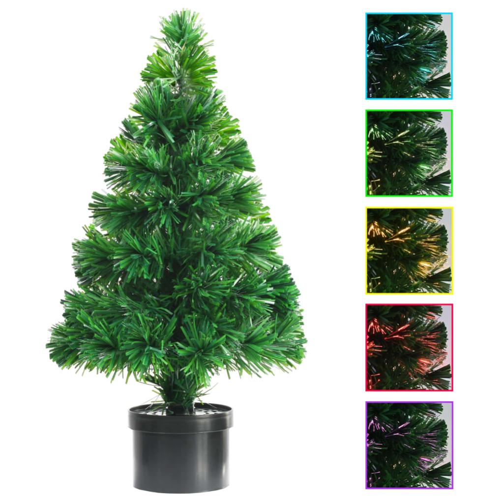 Arbre de Noël artificiel Fibre optique 64 cm Vert vidaXL  Leroy Merlin