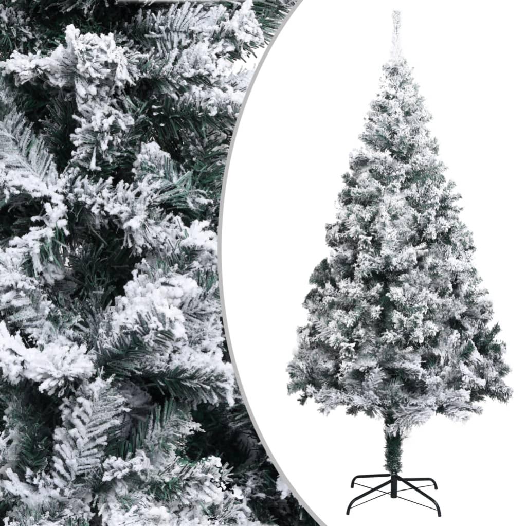 Sapin De Noel Artificiel Avec Neige Floquee Vert 240 Cm Pvc Vidaxl Leroy Merlin