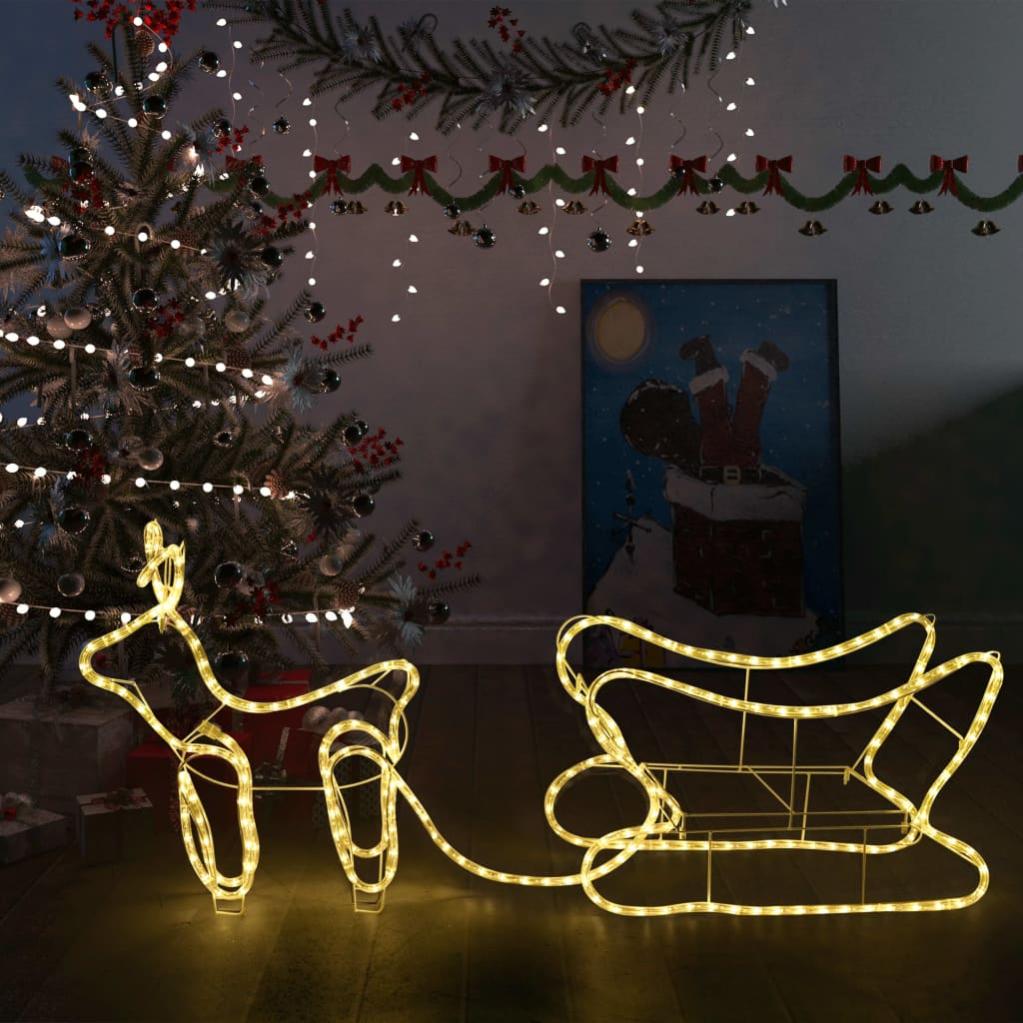 Décoration De Noël Renne Et Traîneau 252 Led Extérieur Vidaxl | Leroy