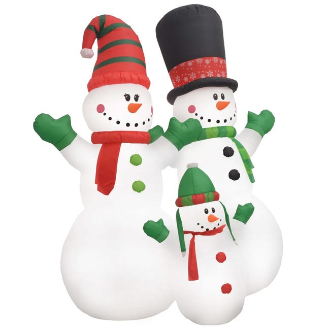 Familia de muñecos nieve inflable Navidad IP44 240 cm Leroy Merlin