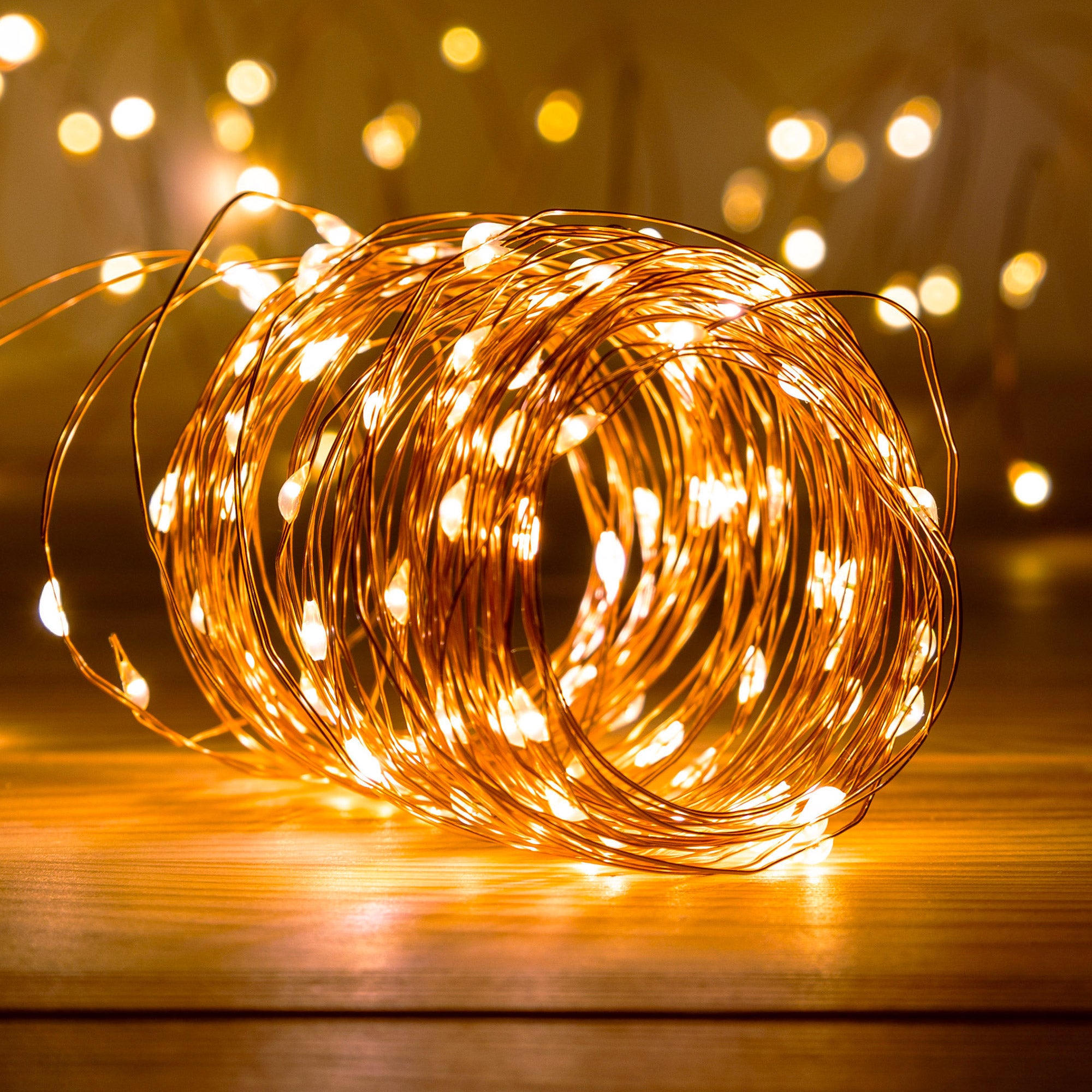 Guirlande Lumineuse Étoile à Piles avec 40 Micro LED Blanc Chaud