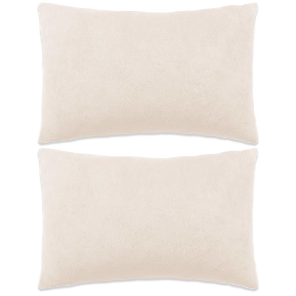 Lot De 2 Coussins Velours écrasé - Initiales Personnalisées - Tendance Déco