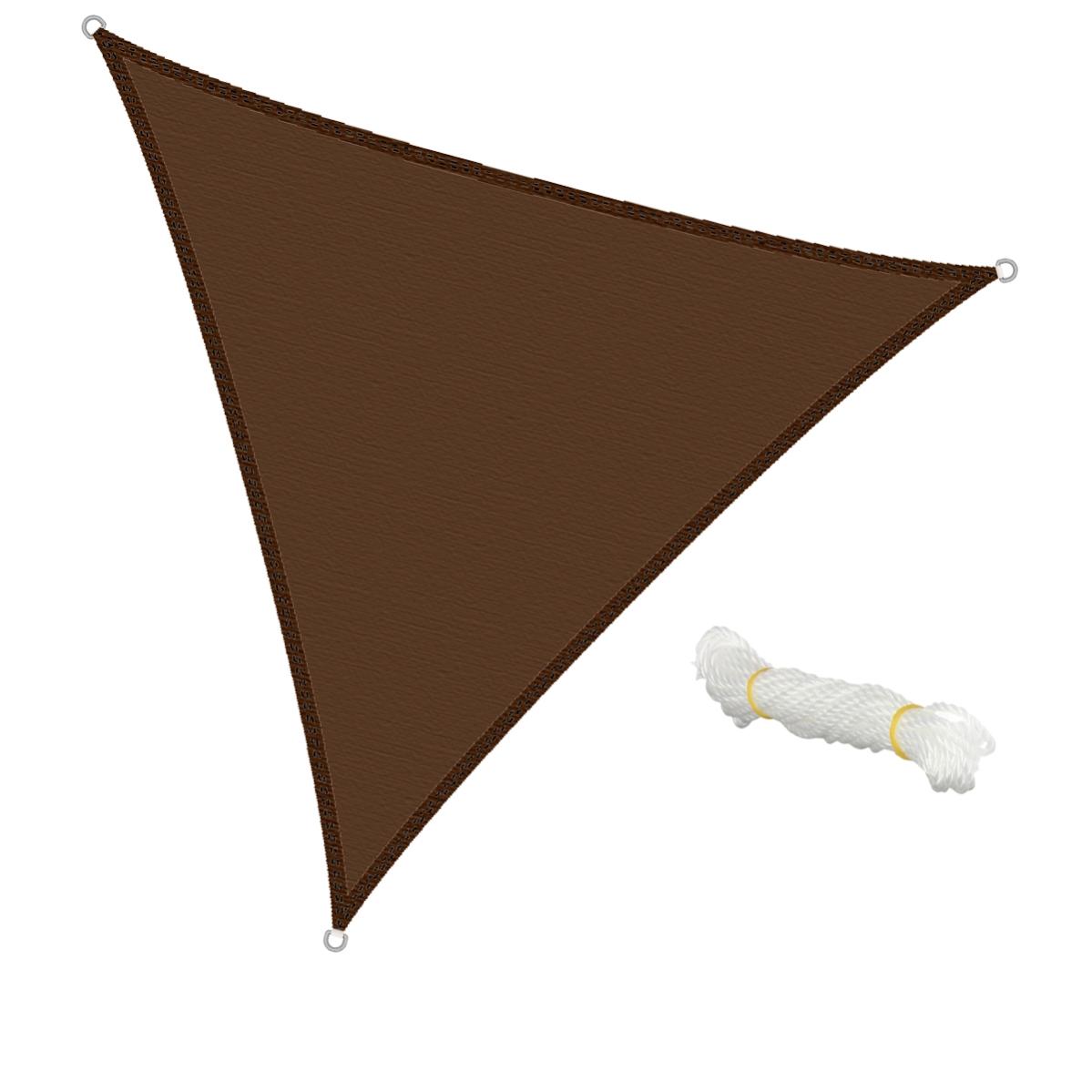 Tenda Vela Solare Protezione Raggi Uv Telo Sole Triangolare 3,6x3,6x3,6m  Marrone | Leroy Merlin