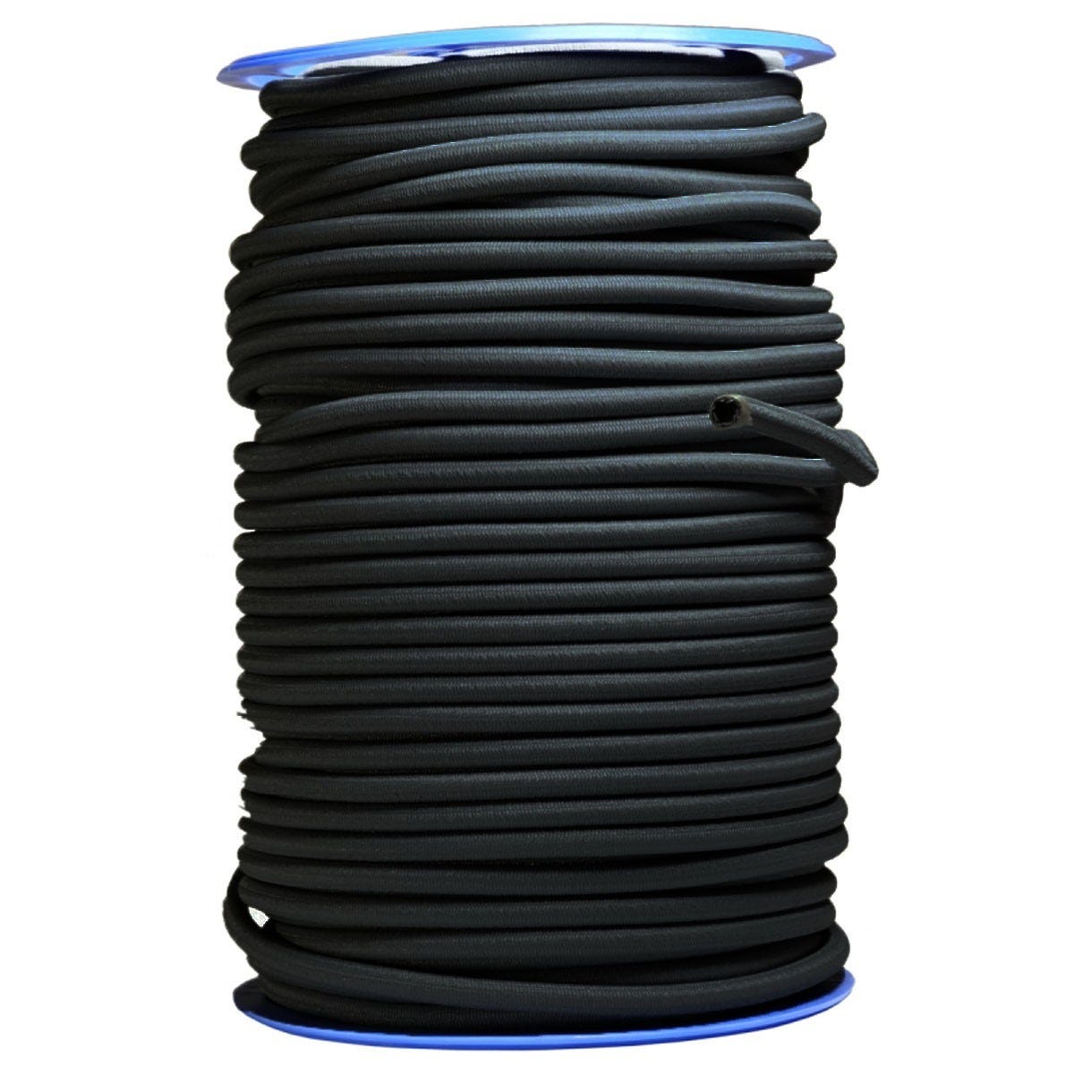 Corda elastica Nera 15 m - Qualità PRO TECPLAST 9SW - Cavo per teloni con  diametro 9 mm - Prodotto in Francia