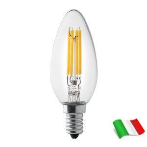 V-TAC VT-1986 Lampadina LED E14 4W Candela Filamento