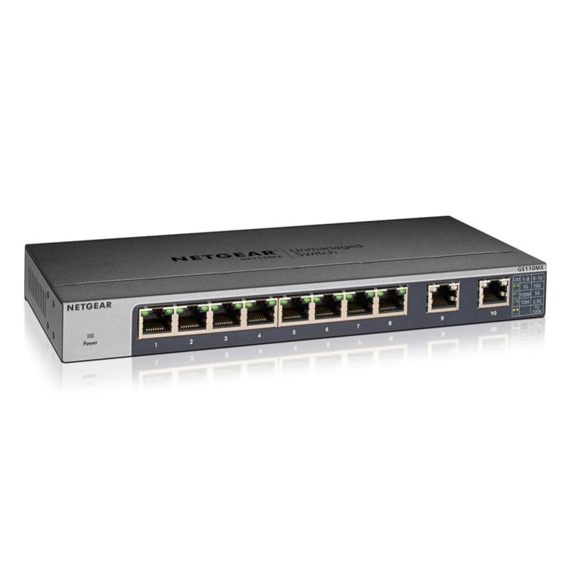 Switch NETGEAR 8 Ports RJ45 Gigabit + 2 Ports RJ45 10 Gigabit