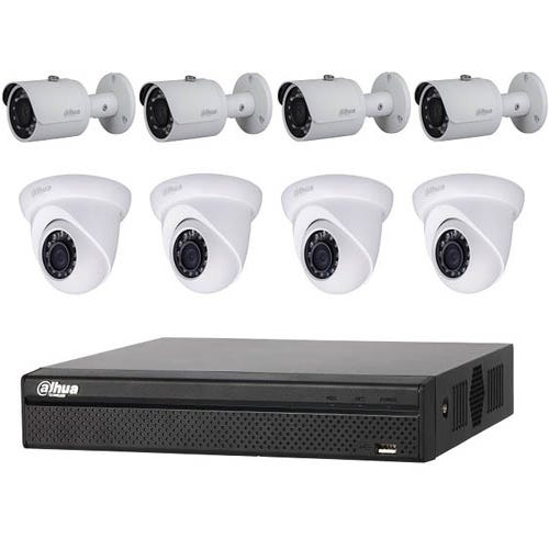 Kit de 4 caméras IP de vidéo-surveillance intérieur/extérieur pour la maison