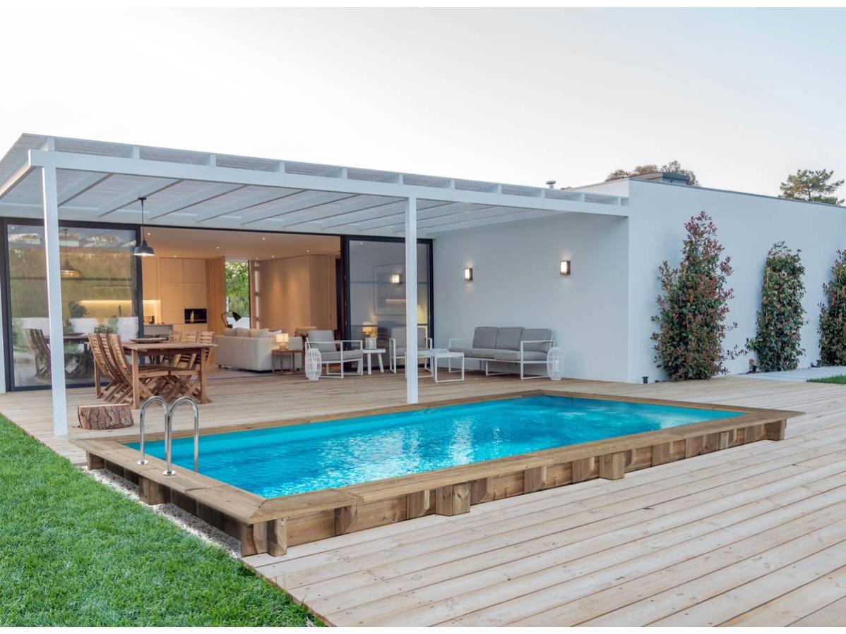 Piscina Rectangular De Madera &Quot;Tobago&Quot; - 6,20 X 3,00 X 1,31 M