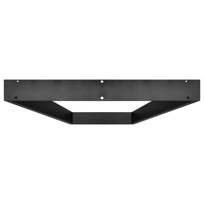 X-shaped - Conjunto de 2 pés de mesa em aço revestido a pó em forma de 'x'.  Cor preta. Altura do chão 71cm