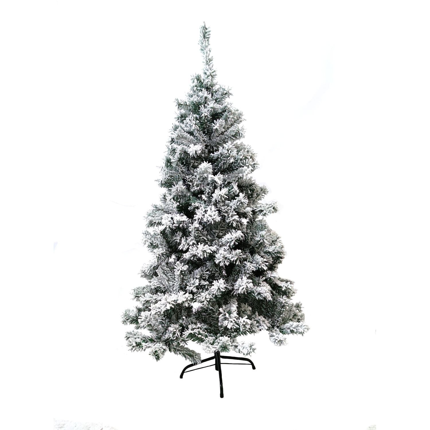 Sapin de noël artificiel enneigé 650 branches h.180cm blanc et vert Oslo