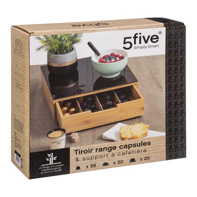 Range capsules café ou thé à 3 tiroirs modèle TIR60 de Kitchencook