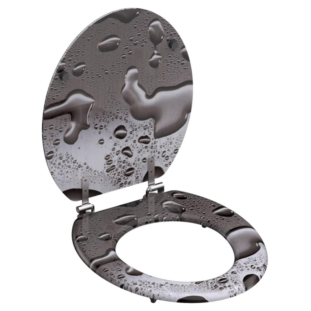 Sedile wc dedicato Cesame Aretusa in legno rivestito bianco con cerniere
