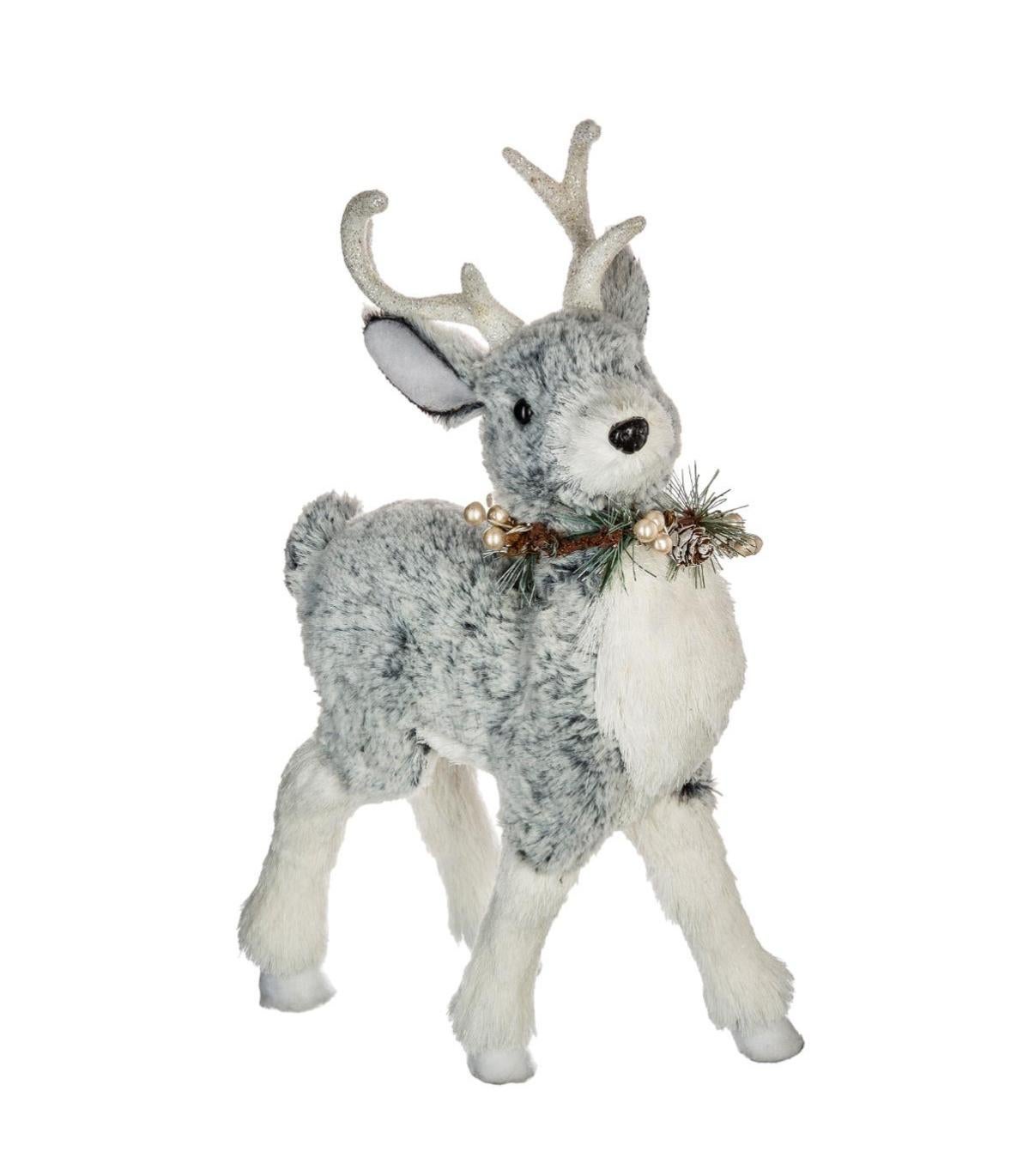 Deco De Noel Renne Debout Avec Collier De Noel Leroy Merlin