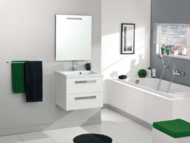 Meuble Sous Vasque Alterna Seducta 60 Cm 2 Tiroirs Blanc Brillant Leroy Merlin