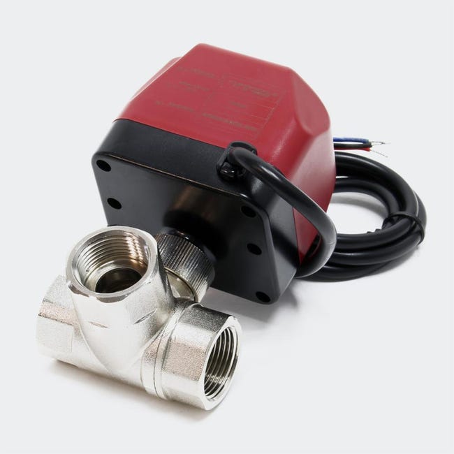 Valvola A Sfera Elettrica 3 Vie DN20 - 220V Per Riscaldamento E Acqua - In Ottone Con Motore - Foto 11