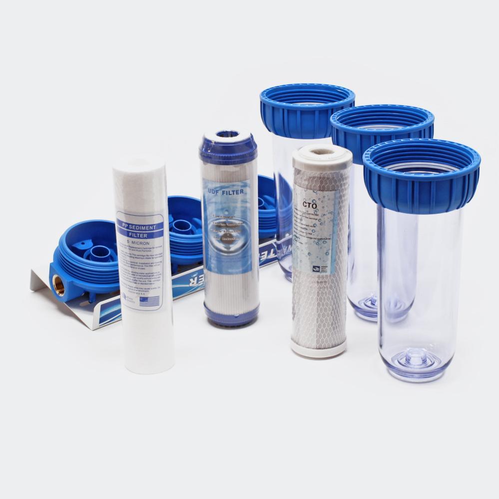 Filtro Acqua A 3 Stadi NW-BR10B4 Per Lavello – Sistema Compatto 400x155x355 Mm, Mantiene I Minerali Naturali
