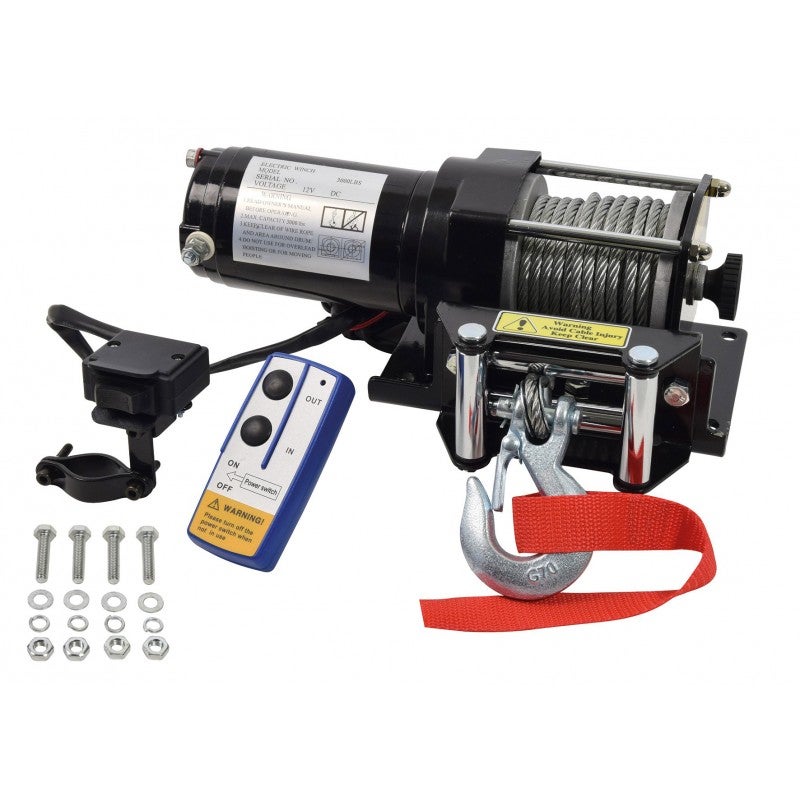 VEVOR Treuil Électrique 12 V 4500 lb 2041 kg avec Télécommande Sans Fil  Treuil à Corde en Nylon Étanchéité IP55 Moteur Cuivre Pur Boîtier de  Commande