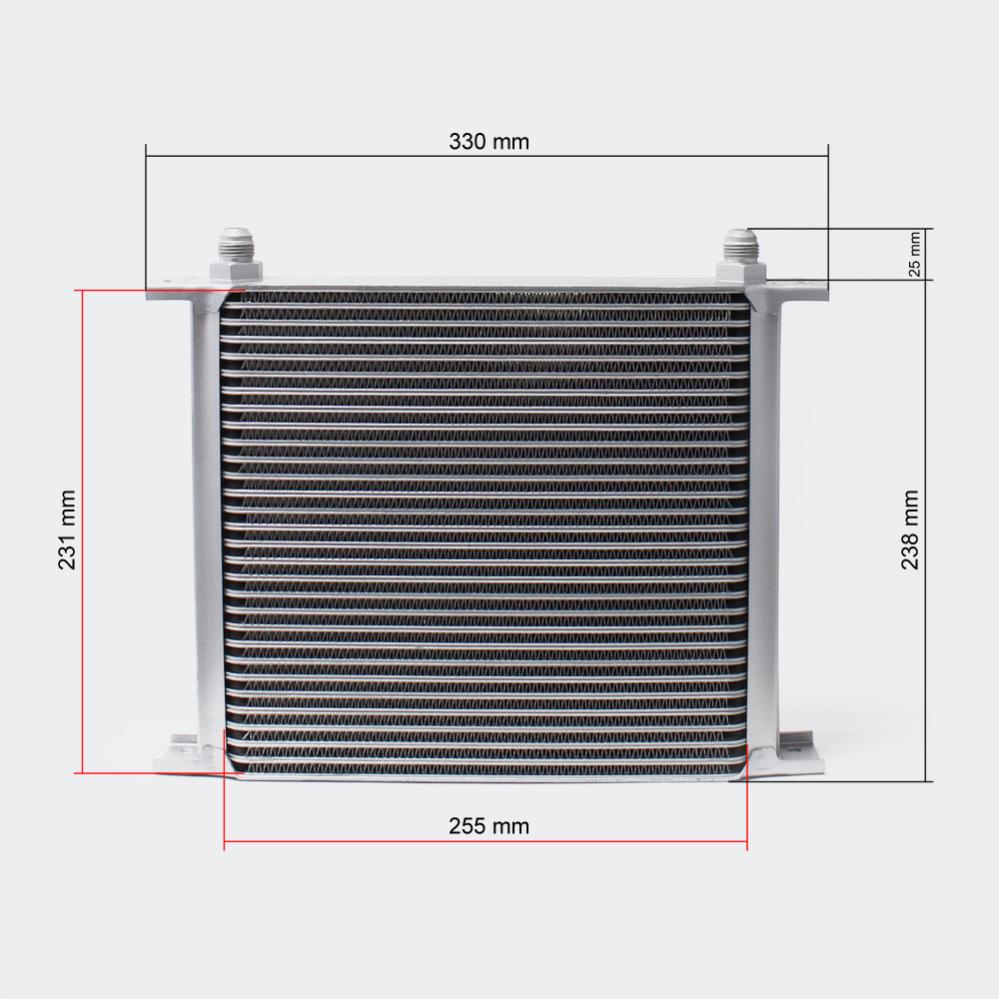 Radiatore Olio Universale In Alluminio TRS Tuning Da 16 File Con Attacchi An10 78 14 Unf