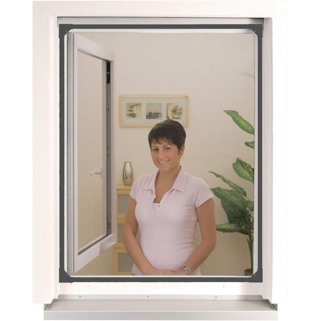 Mosquitera para ventana max 120 x 120 cm magnética PVC flexible blanco