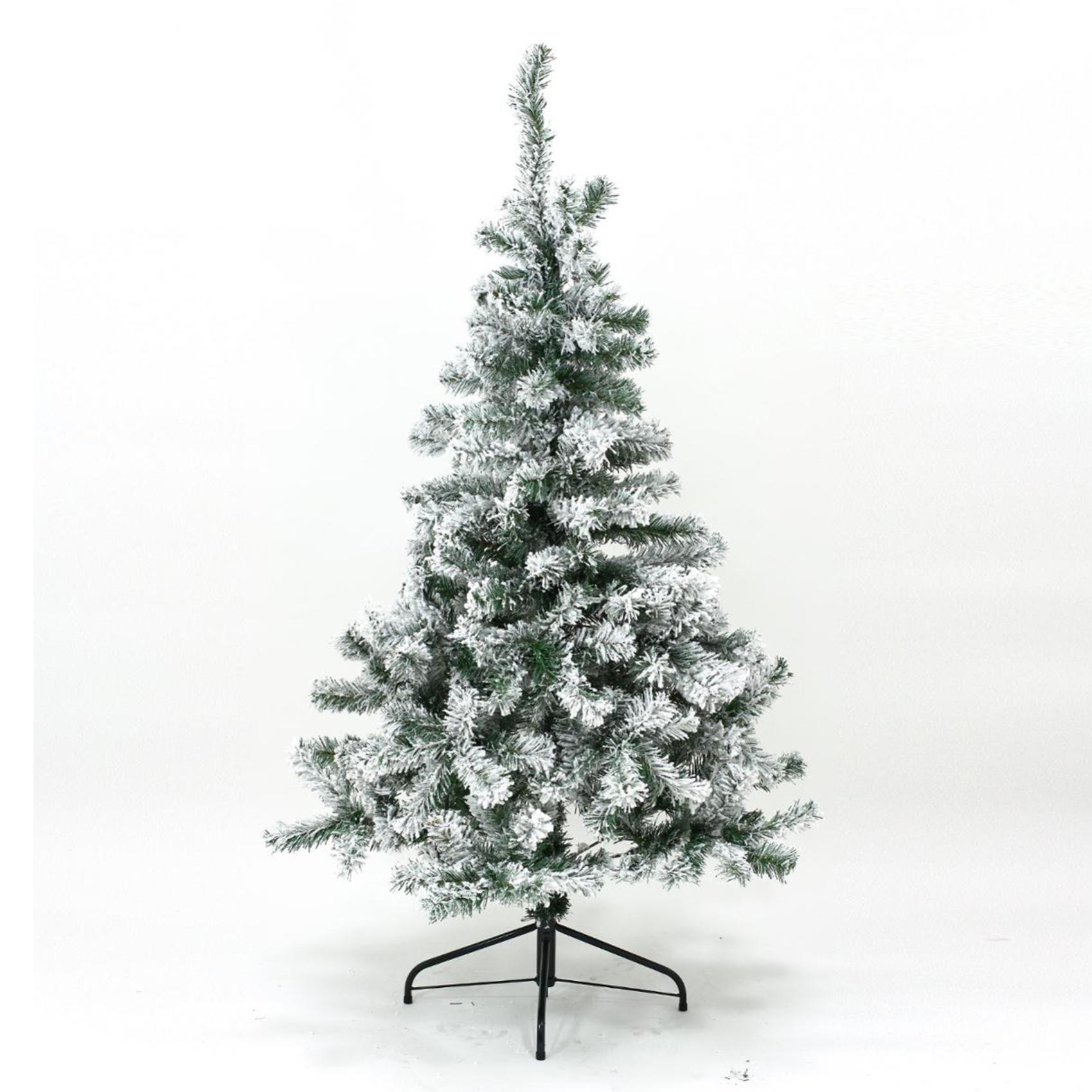 sapin de noel floque vert blanc 150 cm leroy merlin