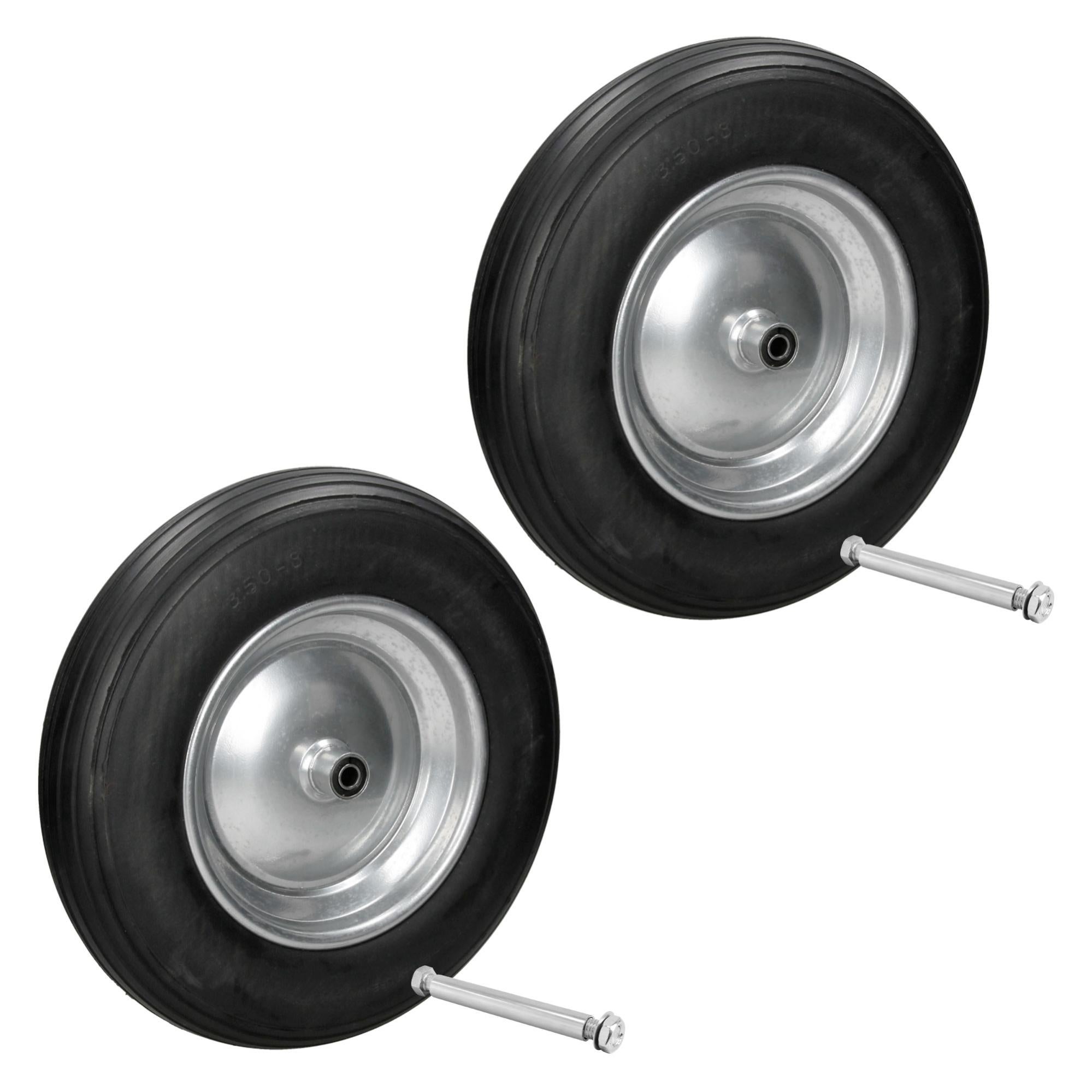 Roue de brouette en caoutchouc plein Pack de 2 Pu brouettes 3.508 Roue
