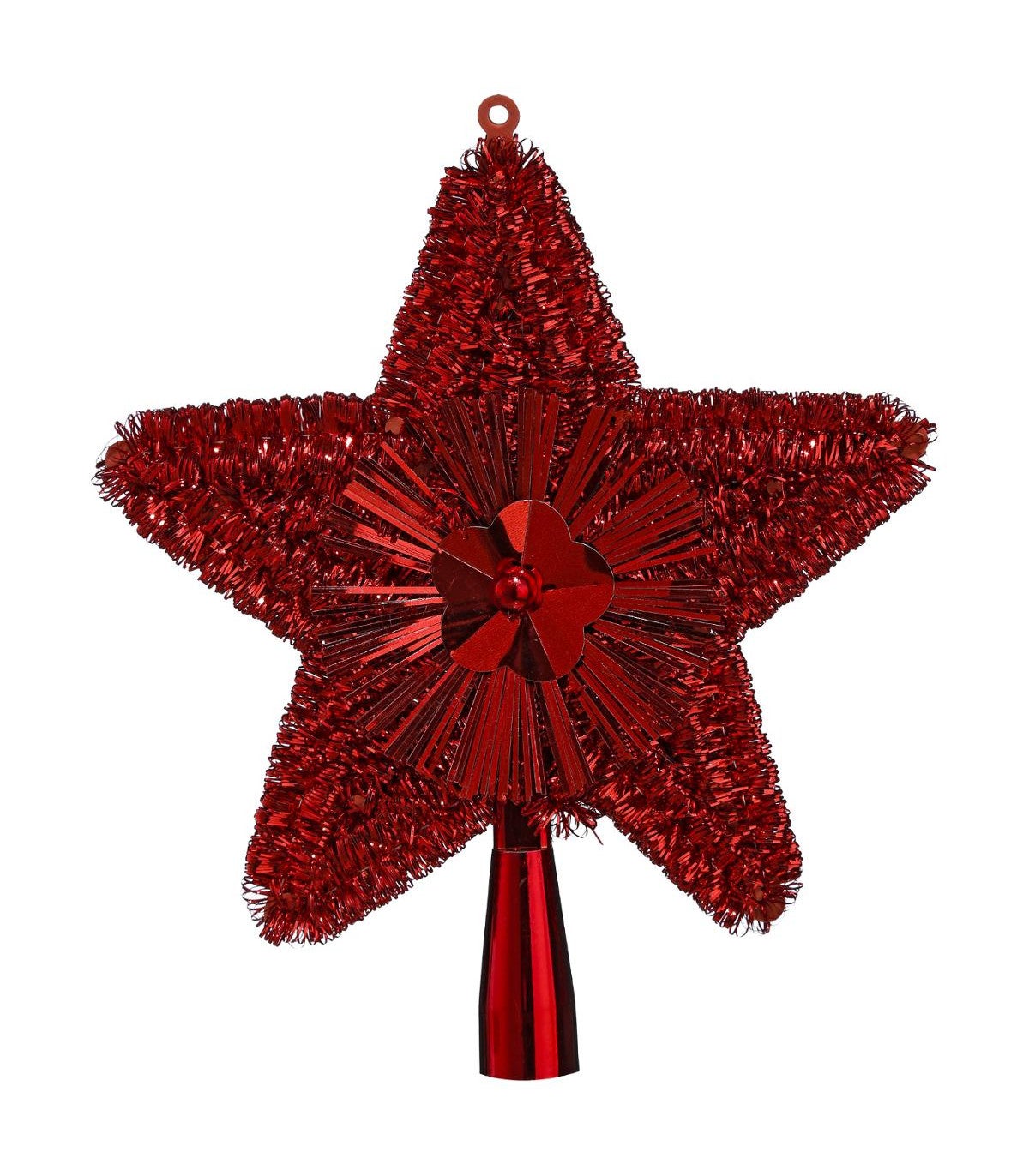 Décoration de sapin de Noël Cimier Rouge Brillant | Leroy Merlin