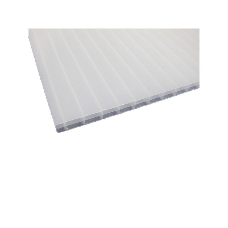 Plaque polycarbonate l.0,98 x L.3m, ep.16 mm, 2.15KG/M2 5 parois clair,  ALVEOLY