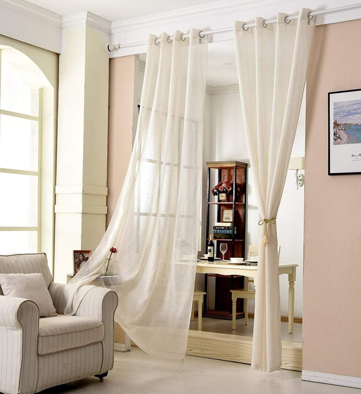 Just Contempo Tende A Pannello In Voile Con Occhielli - Trasparenti, 100% Poliestere, Lavabili In Lavatrice - 5