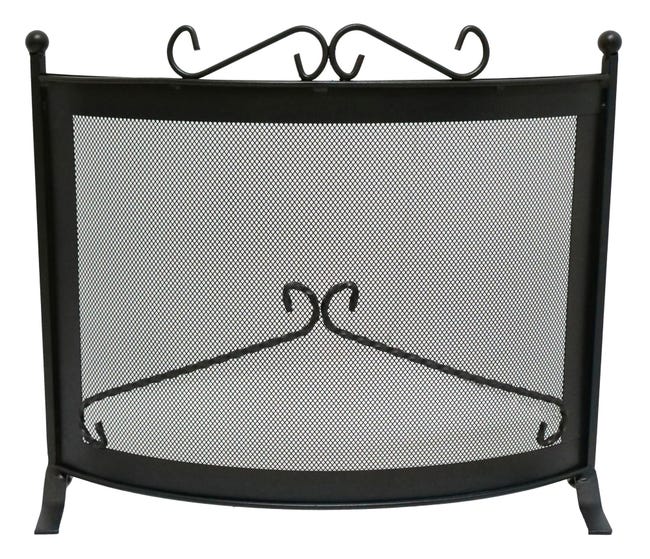 Parascintille Per Camino In Ferro Battuto - Schermo 60x40cm, Design Rustico Made In Italy - Foto 9