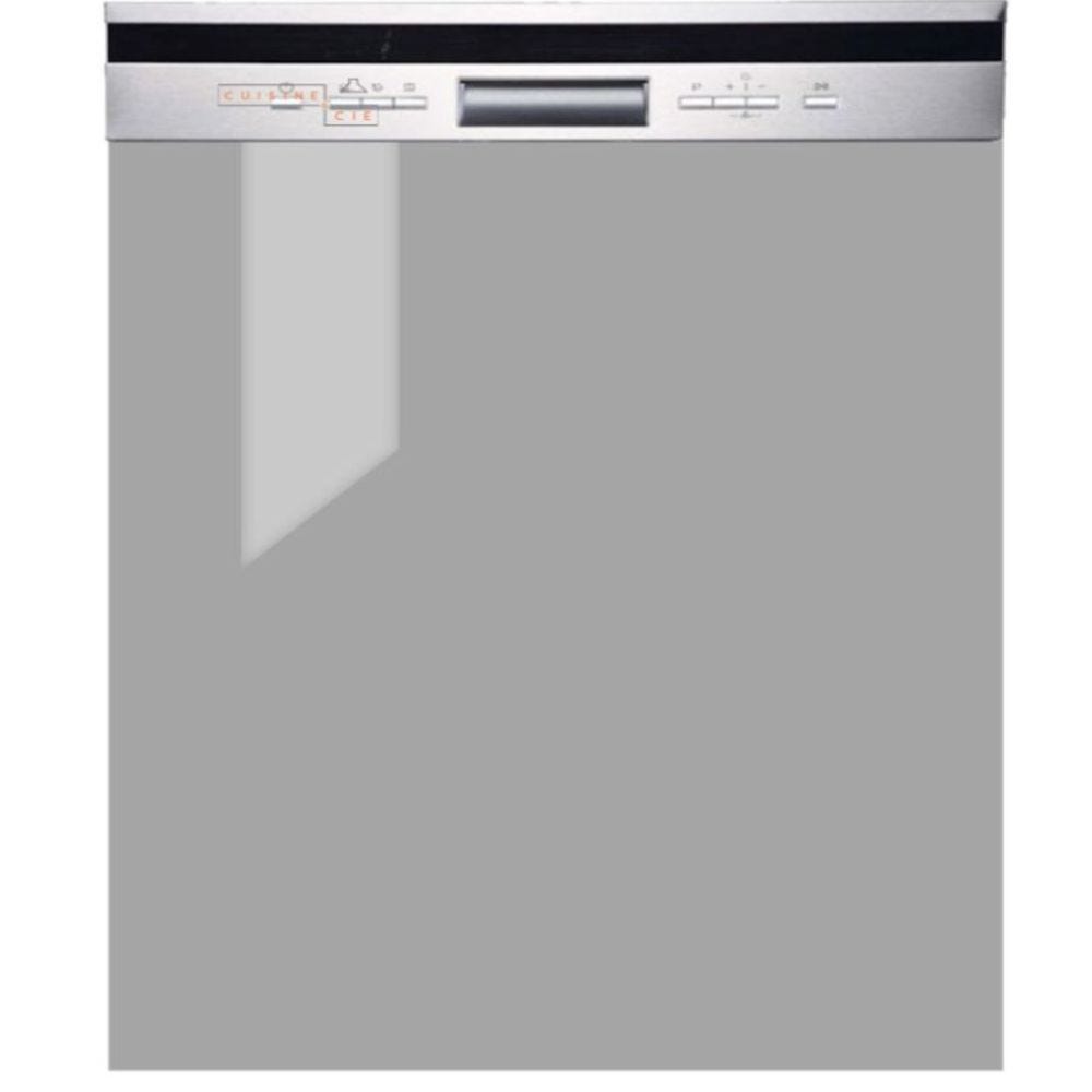 Cuisineandcie - FACADE LAVE VAISSELLE Semi-intégrable Eco Blanc Brillant L  60 cm, Habillage de porte lave vaisselle EU avec commandes à l'extérieur :  : Gros électroménager