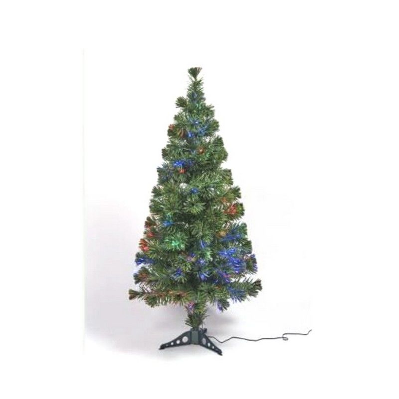 Sapin de Noël PVC Fibres optiques Vert Multicouleur 150 cm Leroy Merlin