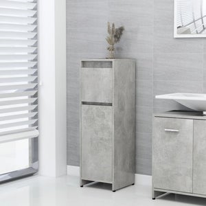 VidaXL Mobile da Bagno Grigio Cemento 60x33x80 cm in Legno