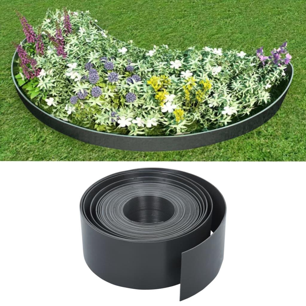Bordure de jardin Gris 10 m 10 cm PE vidaXL Leroy Merlin