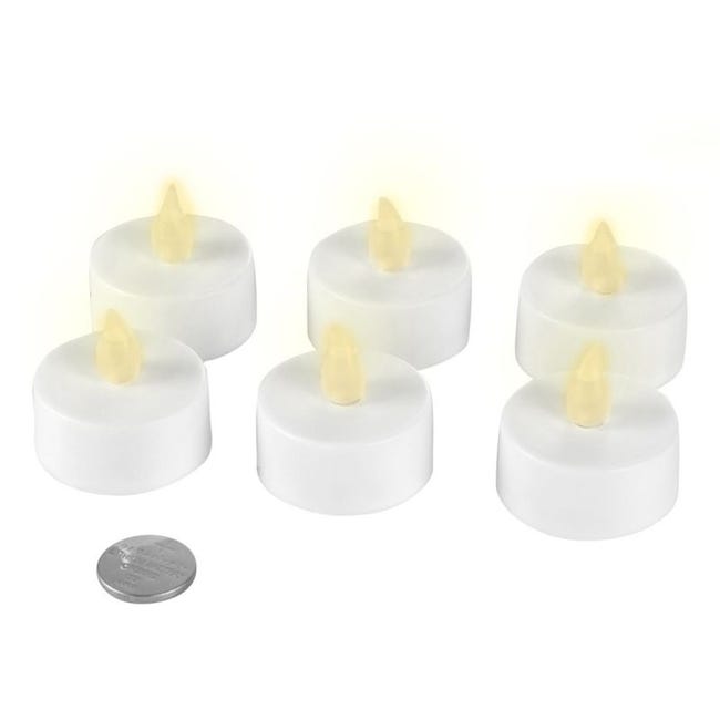 Sirius Set de bougies à chauffe-plat LED Lone Ø 3.5 x 4 cm, Blanc