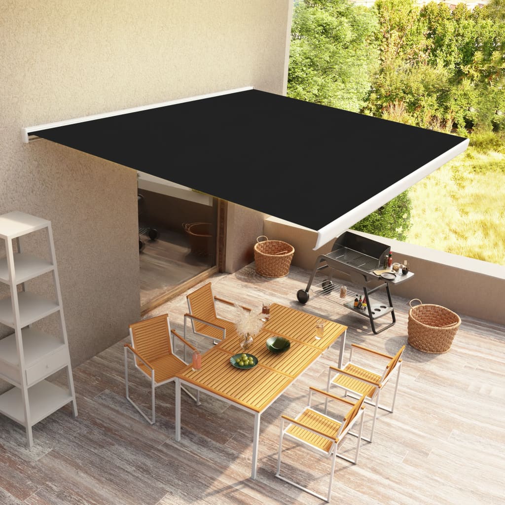 Vidaxl toldo de carrete motorizado gris antracita 450x300 cm