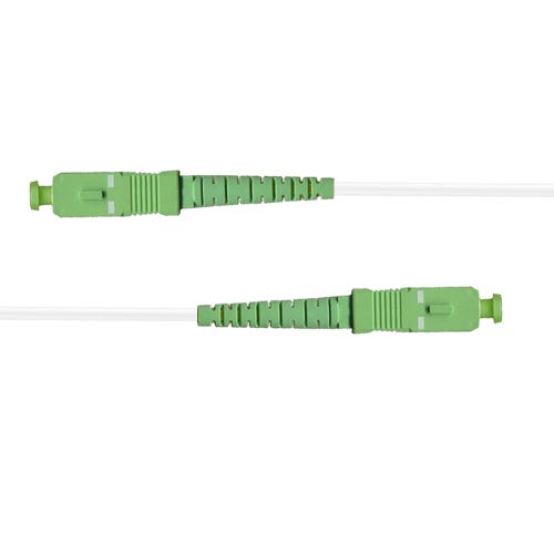 Câble jarretière fibre optique pour Orange / SFR / Bouygues SCAPC à SCAPC  blanc 15m