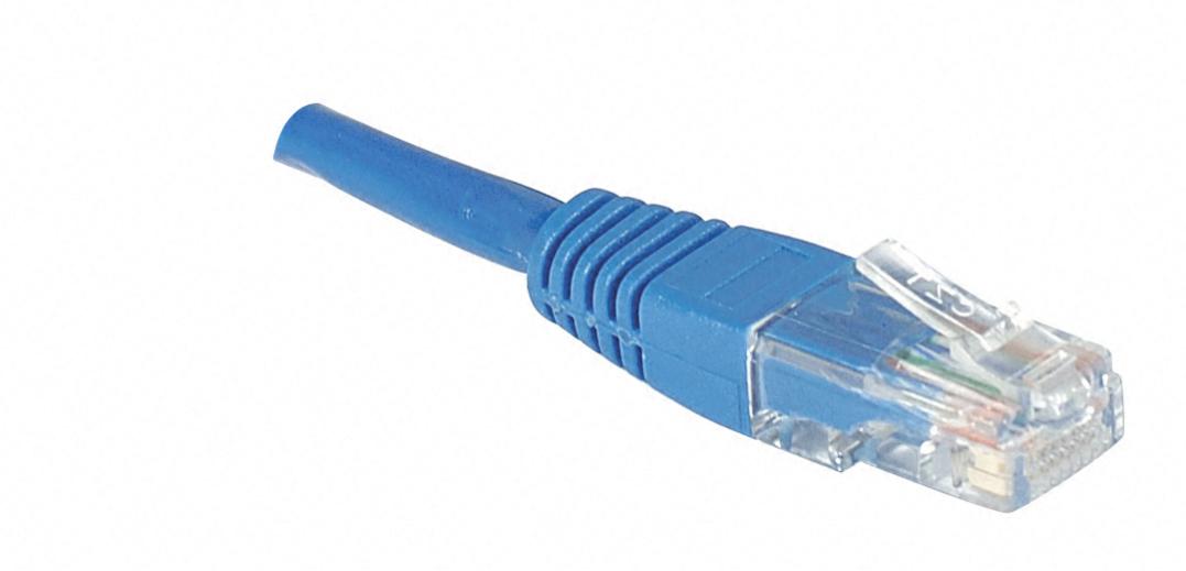 Câble Cat 5e 3m UTP bleu Leroy Merlin