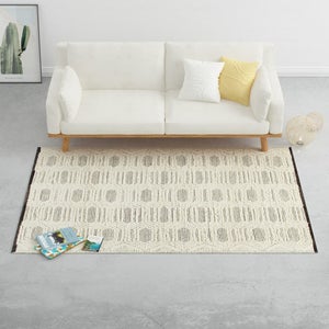 Tapis en laine Lett - blanc 300x400 cm